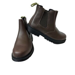 NolinShield Mens 8.5 Brown Leather Chelsea Boots Slip Resistant Ankle EU‎ 42